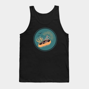 Getting Some Sun For My Mental Health - Funny Skeleton Tank Top